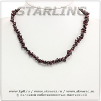 34121103 - Бусы гранат красный ГА5