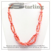 35236241 - Колье коралл оранжевый Эмма