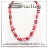 32236144 - Ожерелье коралл красный Вероника