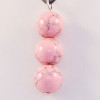 420048 - Подвеска три шарика родонит