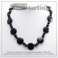 32101224 - Ожерелье авантюрин синий Милада