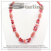 32236244 - Ожерелье коралл оранжевый Вероника