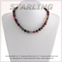 341022181 - Бусы агат тонированный Ш10