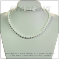 341020187 - Бусы агат белый Ш8