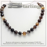 341020289 - Бусы агат чёрный ШО12
