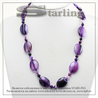 321232427 - Ожерелье агат фиолетовый Анастасия