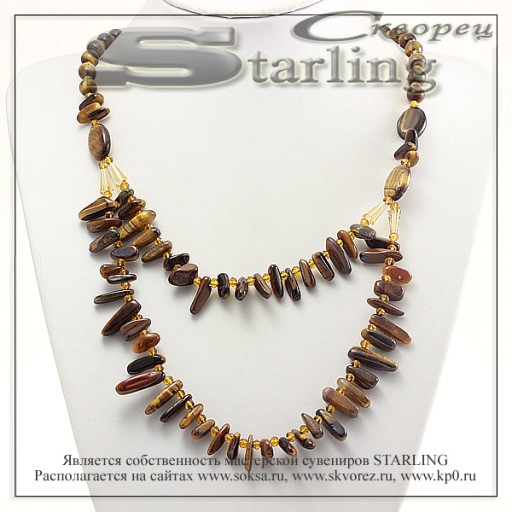 3528221 - Колье тигровый глаз Валерия