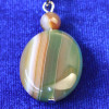 432026 - Брелок овальная таблетка агат тонированный