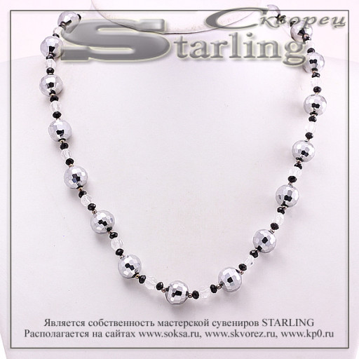 321941025-1 - Ожерелье циркон пирит  Валиния