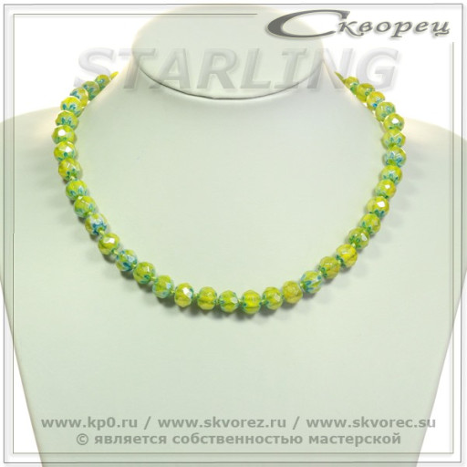 341500588 - Бусы муранское стекло жёлтый ШО10