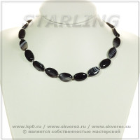 341020854 - Бусы агат черный глазковый ТОВ