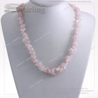 32232169 - Ожерелье кварц розовый Инга