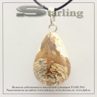 371030108 - Кулон яшма африканская королева КАПК