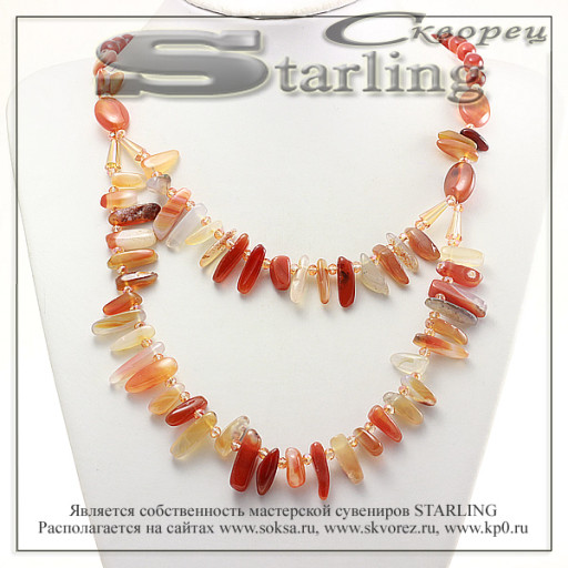 3527521 - Колье сердолик Валерия