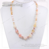 352230752 - Колье агат тонированный шафрановый Елена