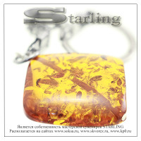 431020328 - Брелок янтарь тёмный ТРО32