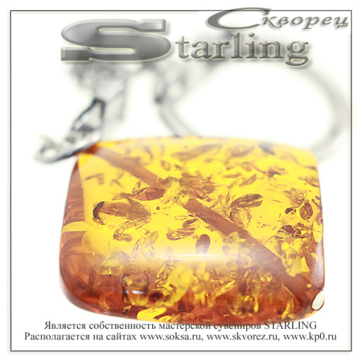 431020328 - Брелок янтарь тёмный ТРО32