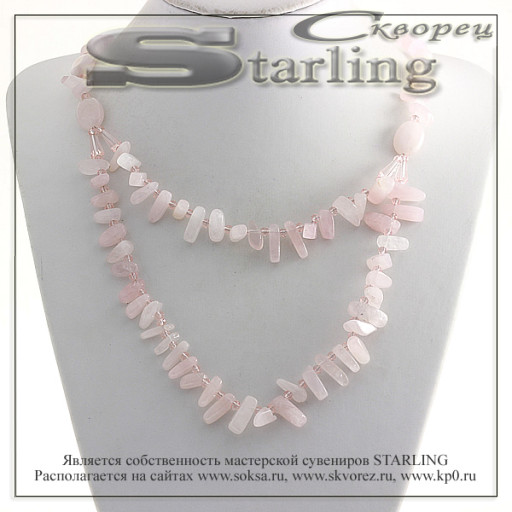 35232121 - Колье кварц розовый Валерия