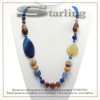 354230100 - Колье агат многоцветие  Фантазия