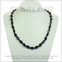 3420202111 - Бусы агат чёрный ВПР